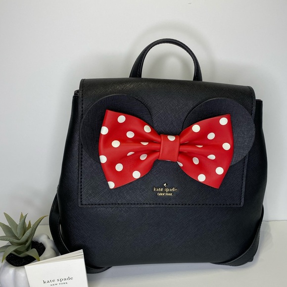 🥰 SALE 🥰 NEW KATE SPADE BLACK MINNIE BACKPACK - Picture 7 of 8
